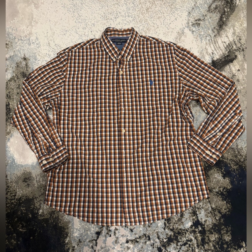 U.S Polo Assn. Embroidered Flannel Long-Sleeve